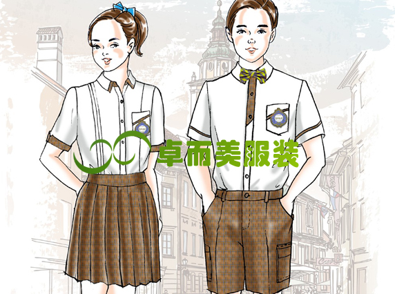 時尚英倫風學生服裝校服設計圖
